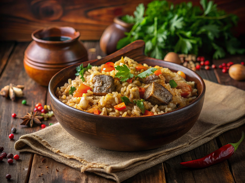 Плов с говядиной, 300 гр.